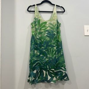 Botanical leaf dress (S)